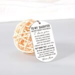 Daughter Gift from Mom Sliver Keychain for Teenage Girls