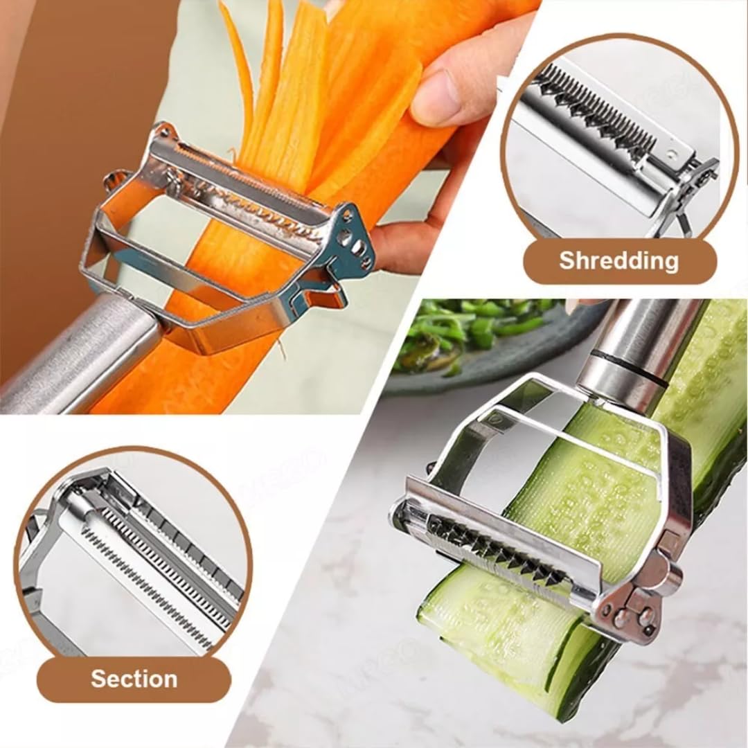 Go Store 2 in 1 Stainless Steel Julienne Vegetable PeelerBest Amazon Deals
