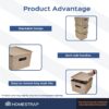 Homestrap Set Of 3 Plastic Storage Organizers/BasketsBest Amazon Deals
