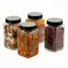 Airtight Glass Storage Jar 1000ml Set of 4 with Black LidBest Amazon Deals