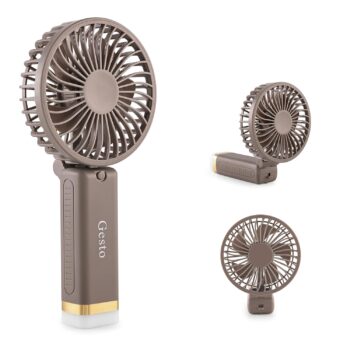 Gesto Portable Fan Rechargeable with LED Light  FoldableBest Amazon Deals