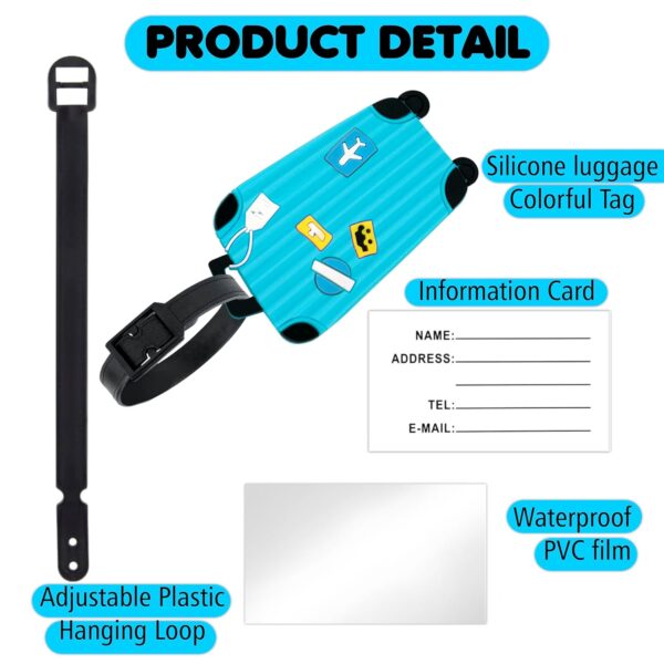 Storite Pack of 5 Luggage Tags, with Silicon Strap TravelBest Amazon Deals