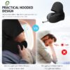ADOFYS Travel Neck Pillow Memory Foam, Hooded Travel NeckBest Amazon Deals