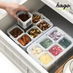 hago Refrigerator Organizer Container with 6 GridBest Amazon Deals