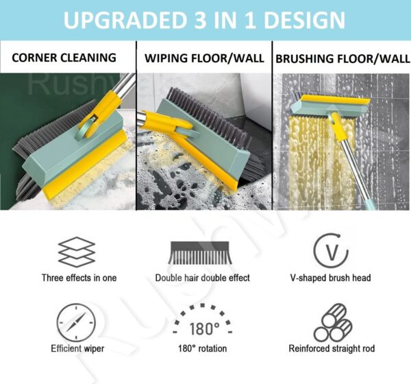 Rushwak 3 in 1 Long Handle Bathroom Cleaning Brush withBest Amazon Deals