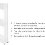Amazon Basics Slim Rolling Storage Rack  3-Tiered ShelfBest Amazon Deals