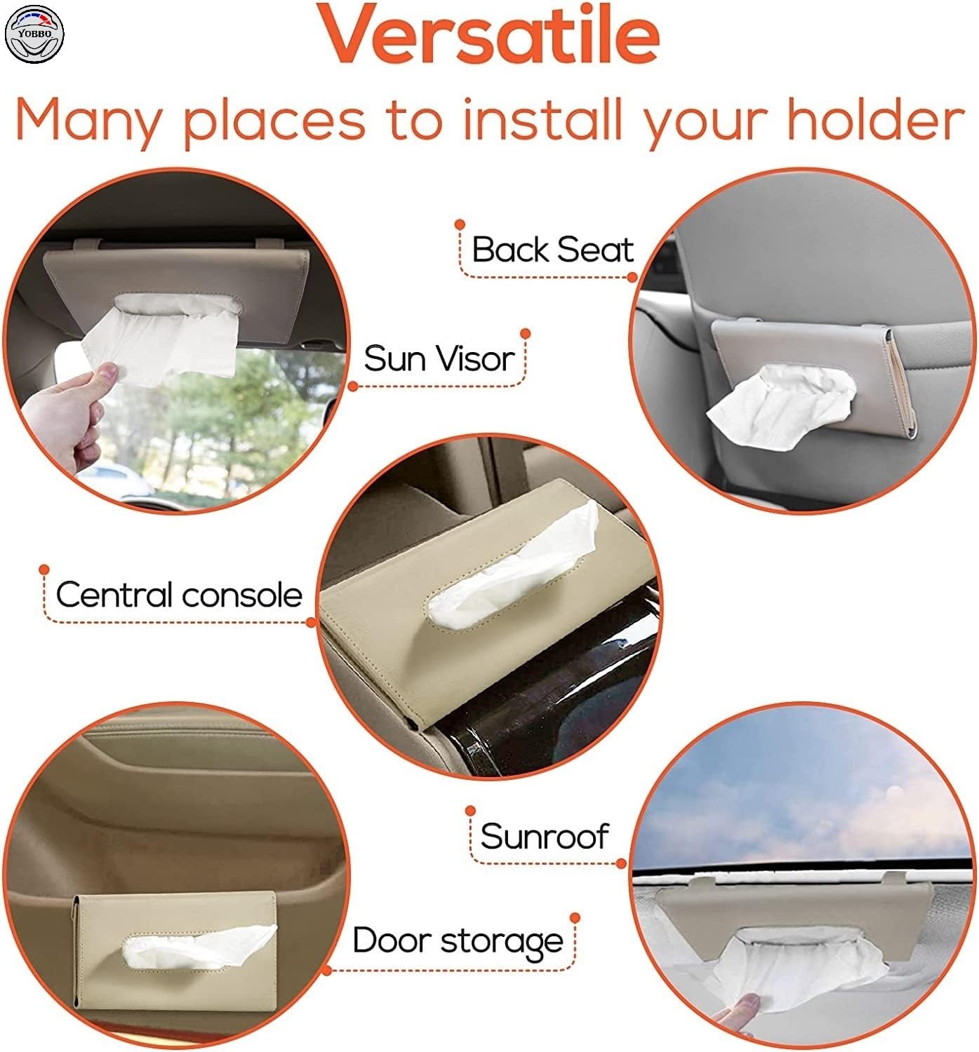 Yobbo Car Tissue Holder, Sun Visor Napkin Holder, CarBest Amazon Deals