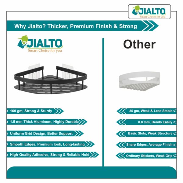 JIALTO 2 PCS Aluminum Bathroom Corner Shelf forBest Amazon Deals