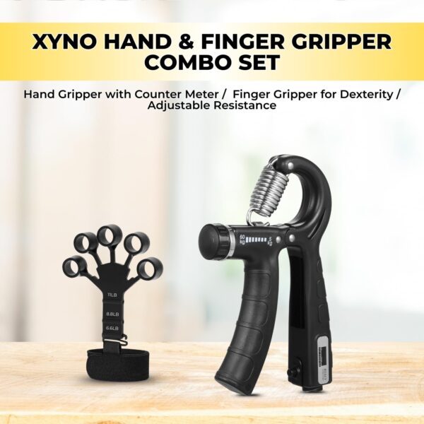 Xyno Adjustable Hand & Finger Gripper Combo with CounterBest Amazon Deals
