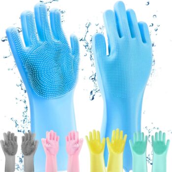 HUSB Gloves Magic Silicone Dish Washing Gloves, SiliconBest Amazon Deals