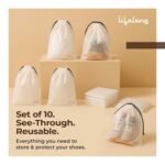 Lifelong Shoe Bags for Travel, Drawstring Travel ShoeBest Amazon Deals