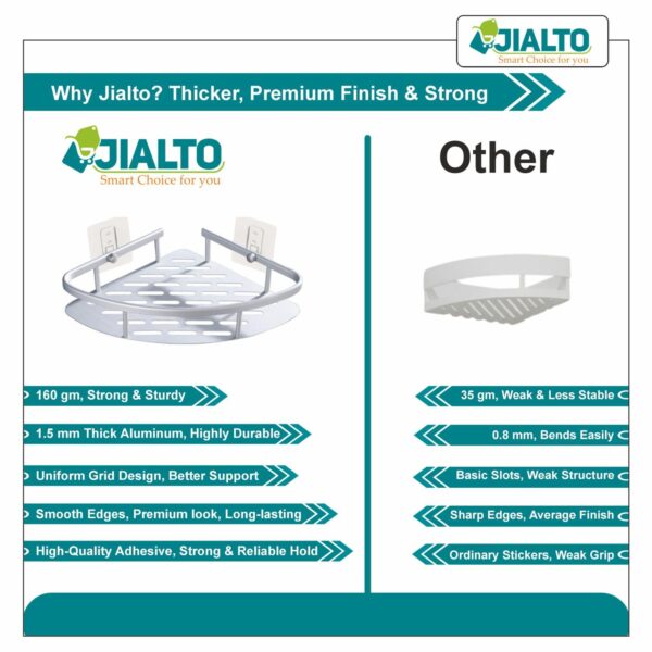 JIALTO Aluminum Bathroom Shelf for Wall Gold Wall MountedBest Amazon Deals