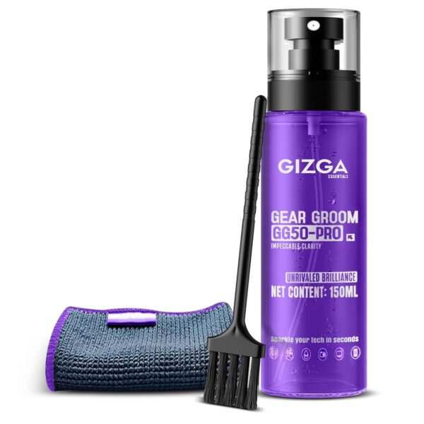 Gizga Pro Series 3-in-1 Cleaning KIT - 150ml Cleaning Spray, Microfiber Cloth & Cleaning Brush| Safe Screen Cleaner for Laptop, PC, Smartphone, Tablet, DSLR Camera Lens, Binocular, Keyboard, Gadgets Gizga Pro Series 3-in-1 Cleaning KIT - 150ml Cleaning Spray, Microfiber Cloth & Cleaning Brush| Safe Screen Cleaner for Laptop, PC, Smartphone, Tablet, DSLR Camera Lens, Binocular, Keyboard, Gadgets