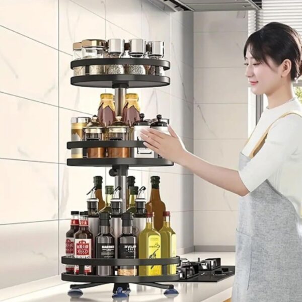 JD FRESH 3-Tier 360 Rotating Spice RackBest Amazon Deals