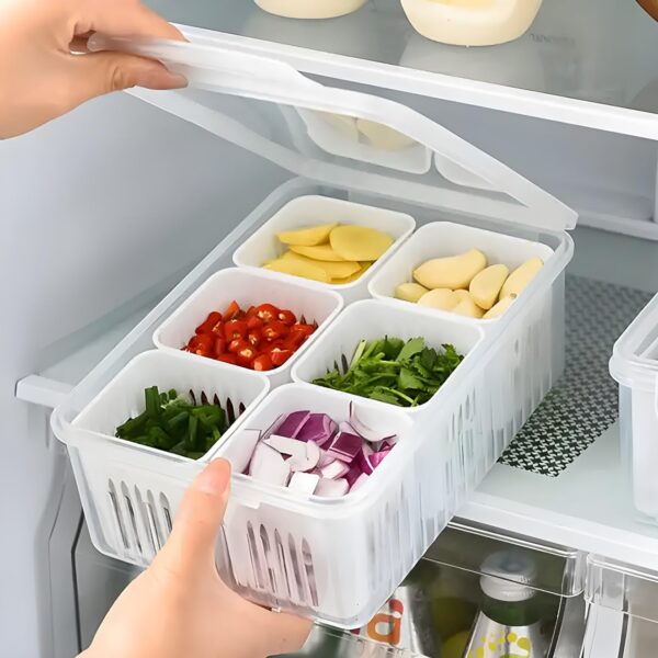 hago Refrigerator Organizer Container with 6 GridBest Amazon Deals