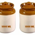Handmade Ceramic Pickle Jar With Lid (Set Of 2) | AcharBest Amazon Deals Handmade Ceramic Pickle Jar With Lid (Set Of 2) | AcharBest Amazon Deals