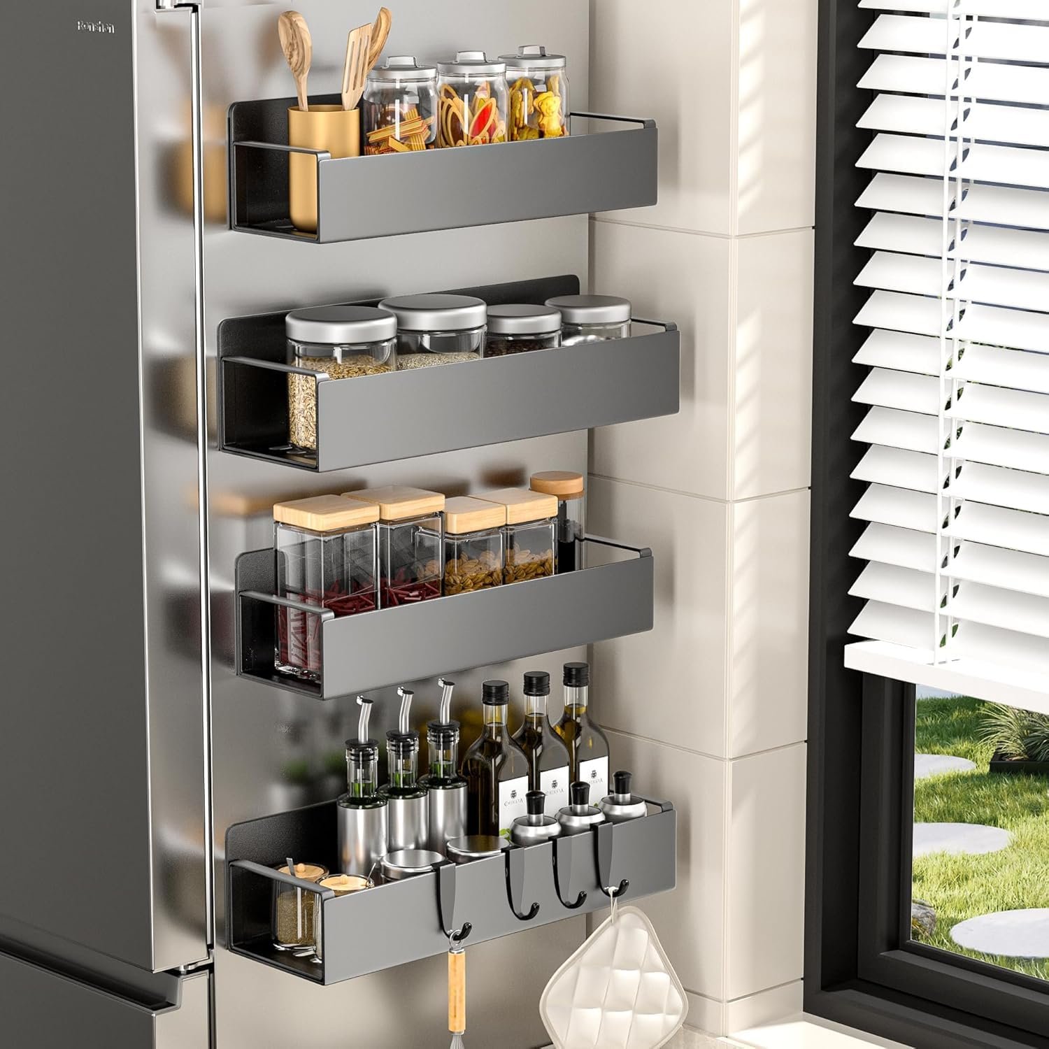 Rellon Spice Rack Organizer for Fridge SeasoningBest Amazon Deals