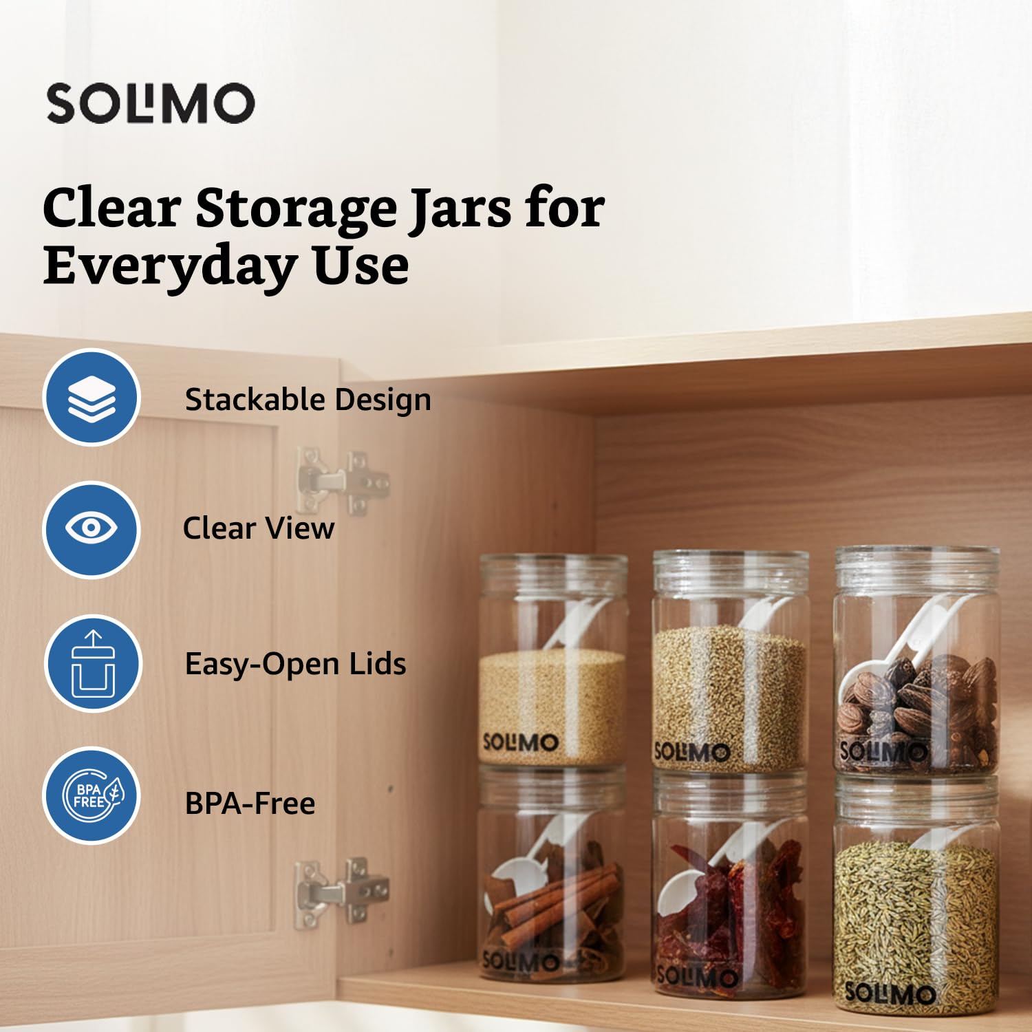 Amazon Brand – Solimo Plastic Storage Jar & ContainersBest Amazon Deals