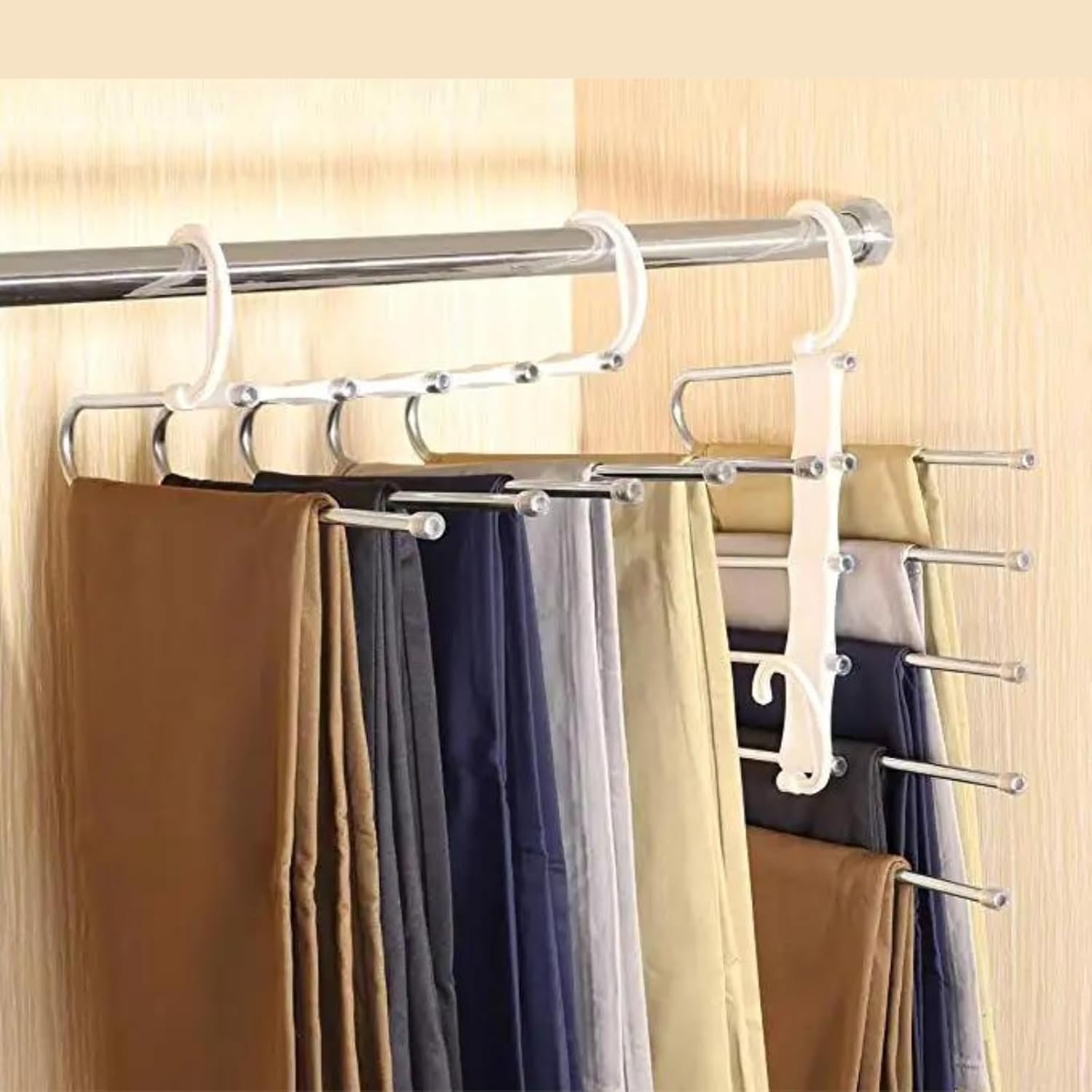 TASMAX 5-in-1 Multipurpose Pant Hangers for Wardrobe |Best Amazon Deals