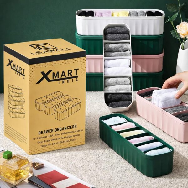 XMART INDIA Drawer Organizers for Underwear, Socks, Bras,Best Amazon Deals