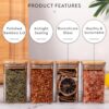 VILON (270 ML 9oz 12-Piece Glass Spice Jars Set withBest Amazon Deals