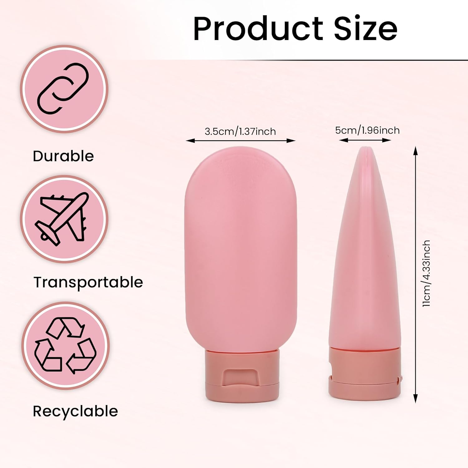 Niwlix Pack of 3 Travel Bottles For Toiletries TravelBest Amazon Deals