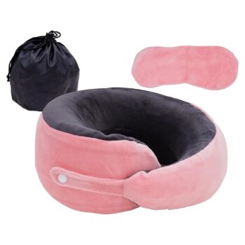 BigPlayer Neck Pillow with Eye Mask and Carry Bag NeckBest Amazon Deals