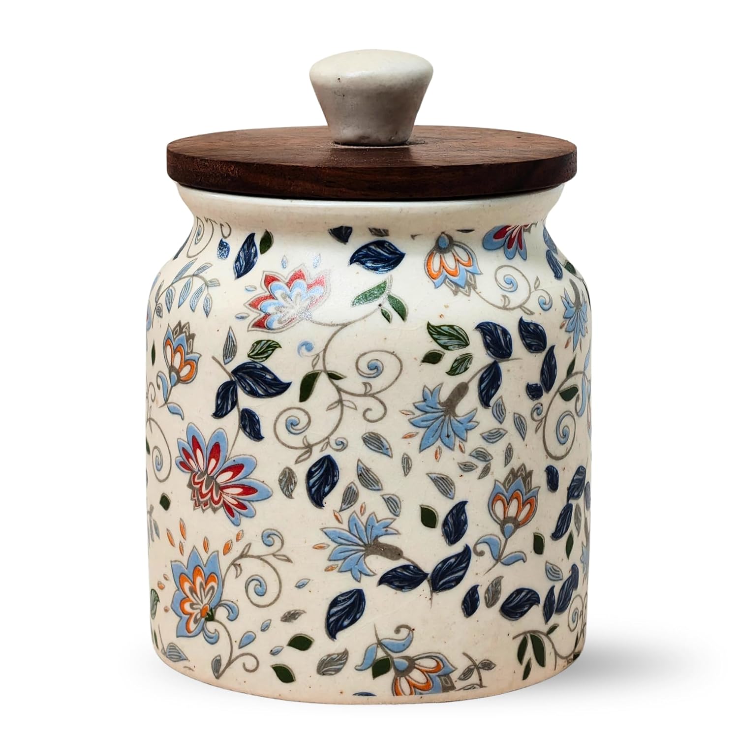Vistas ‘Blue Bloom’ Airtight 420ml Set of 1 Ceramic JarBest Amazon Deals