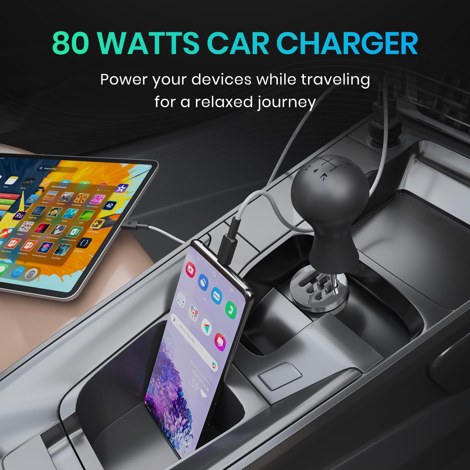 Portronics 80W Dual Output Fast Car Charger with Type-CBest Amazon Deals