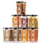 GOLWYN Polyethylene Terephthalate (PET) Airtight Containers Kitchen Storage Box, Food Storage Container, Stackable & Transparent Organizer Jars, Masala Dabba Container, Set of 6 (1200ml each) GOLWYN Polyethylene Terephthalate (PET) Airtight Containers Kitchen Storage Box, Food Storage Container, Stackable & Transparent Organizer Jars, Masala Dabba Container, Set of 6 (1200ml each)