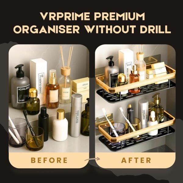 VR PRIME Bathroom Organiser Without Drill | 2PCS SelfBest Amazon Deals
