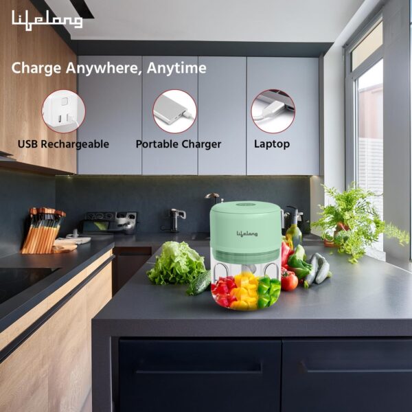 Lifelong USB Rechargeable Wireless Electric Chopper forBest Amazon Deals
