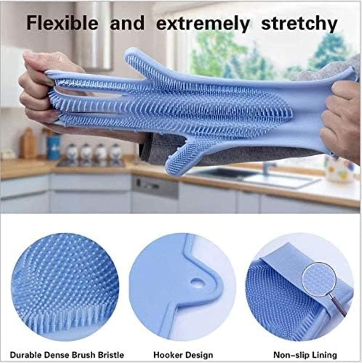 Silicone Dish Washing Gloves for Kitchen & BathroomBest Amazon Deals