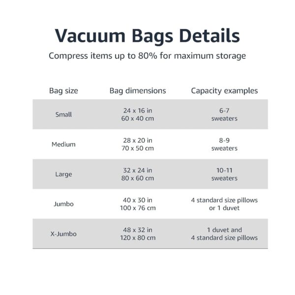 amazon basics Vacuum Compression Storage Bags with HandBest Amazon Deals