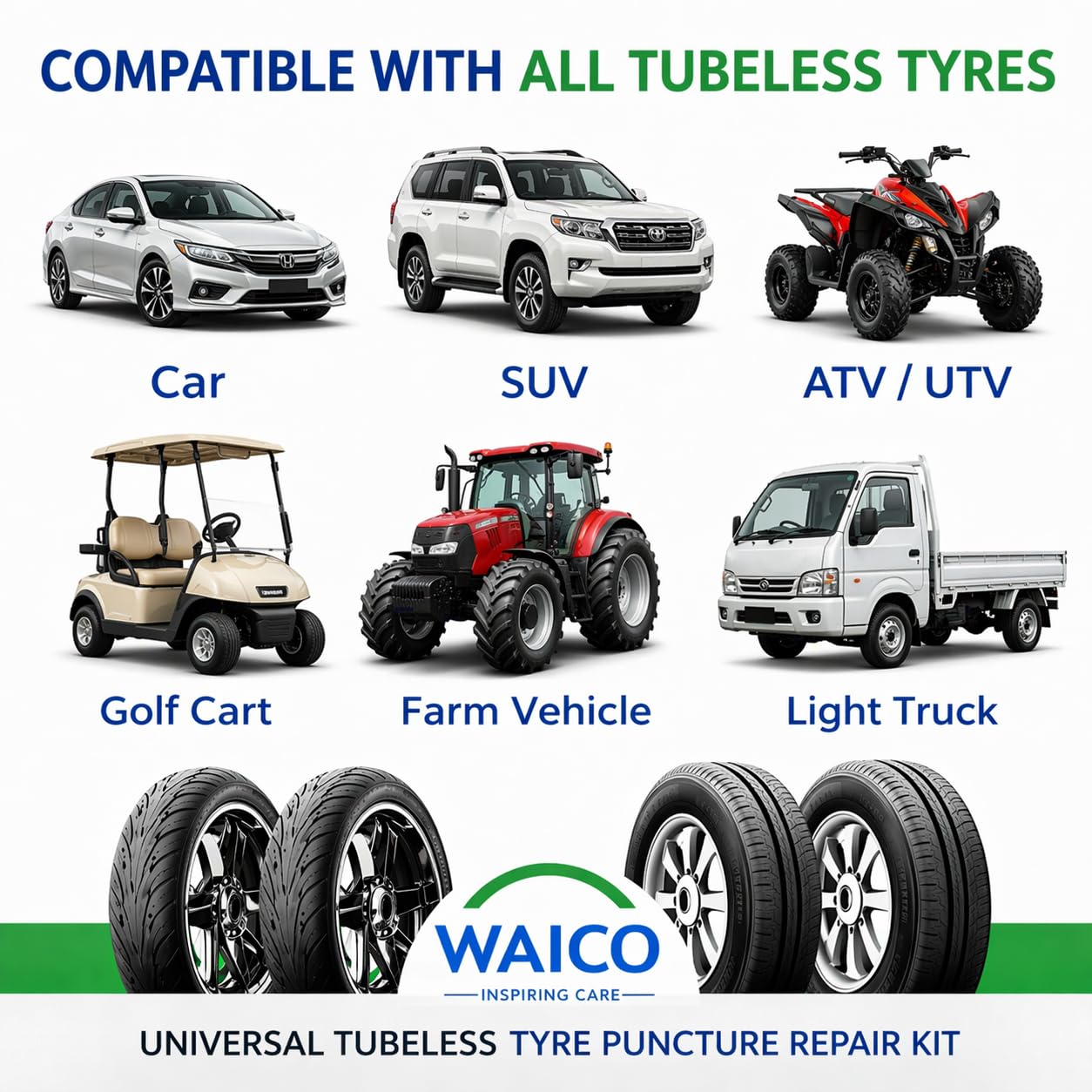 WAICO 13 in 1 Tubeless Tyre Puncture Kit | Reamer,Best Amazon Deals