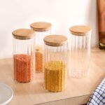 Nestasia Set of 4 Tall Airtight Glass Storage Jars WithBest Amazon Deals Nestasia Set of 4 Tall Airtight Glass Storage Jars WithBest Amazon Deals