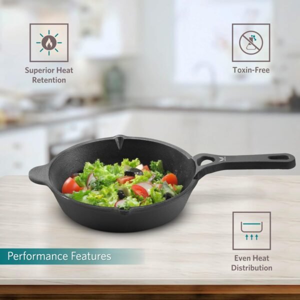 VAYA HauteChef Pre-Seasoned Cast Iron Skillet/OmeletteBest Amazon Deals