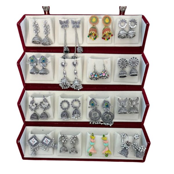 Oxidised Silver Look Jhumka Earrings Box for Women | 16Best Amazon Deals Oxidised Silver Look Jhumka Earrings Box for Women | 16Best Amazon Deals