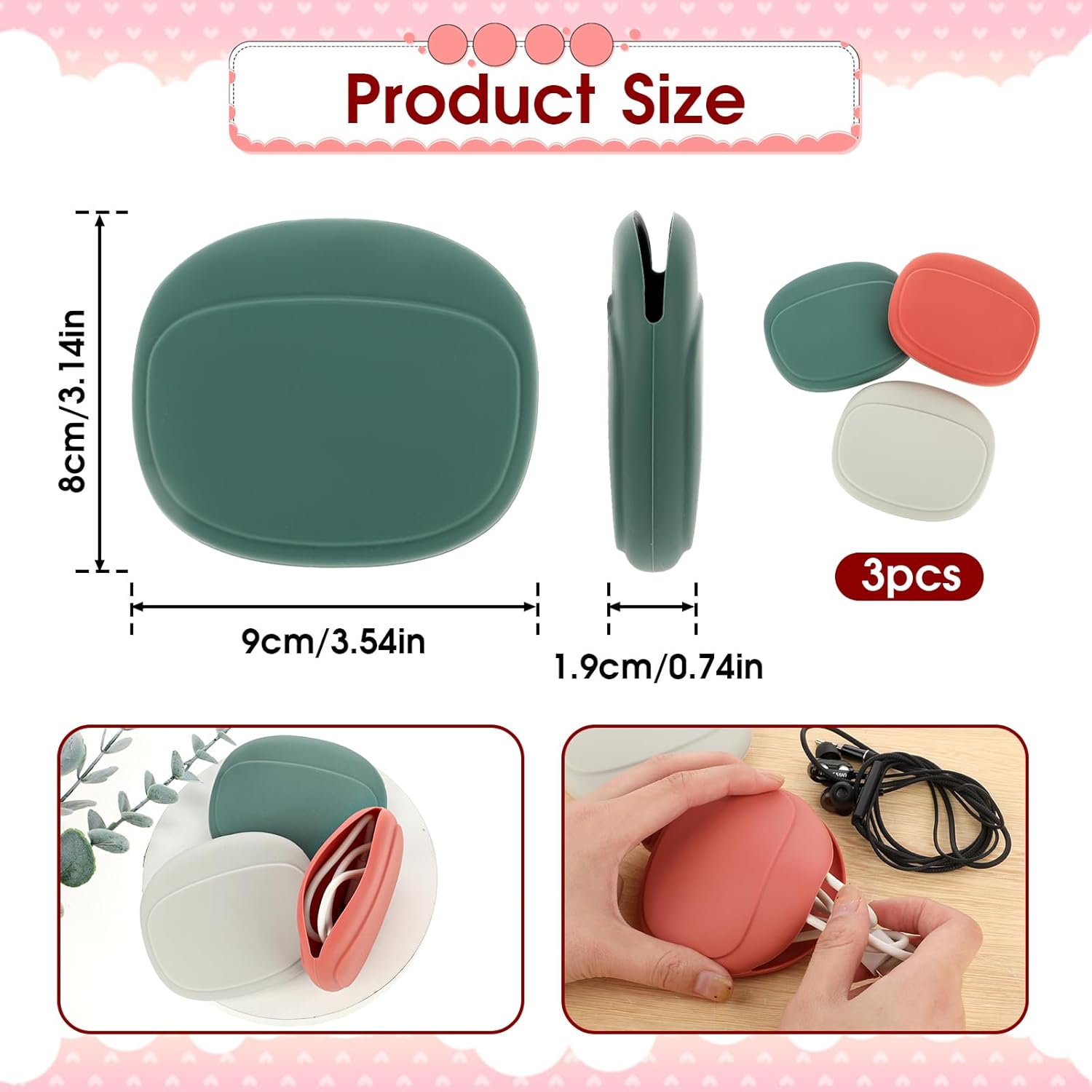 COMNICO 3 PCS Silicone Headphone Organizer Data CableBest Amazon Deals