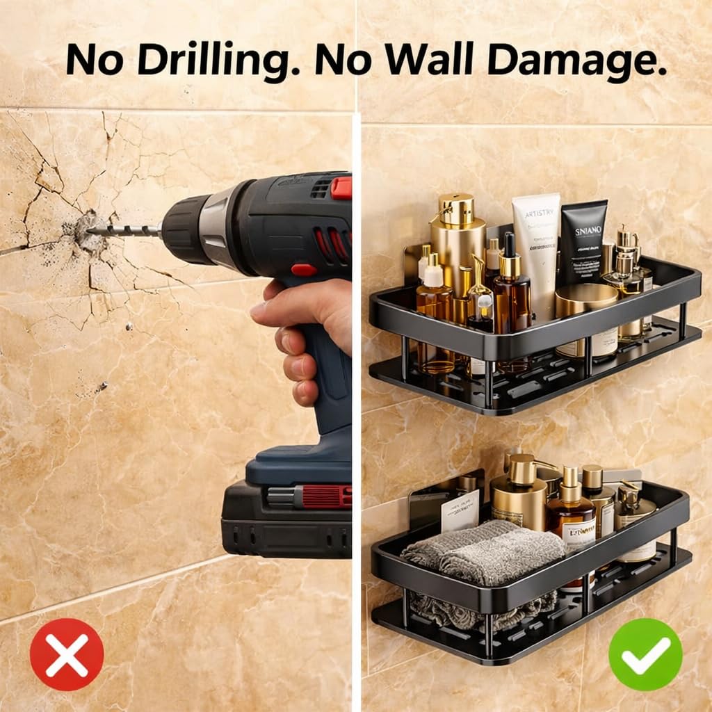 DALUCI Bathroom Shelf Without Drill for Wall | SelfBest Amazon Deals
