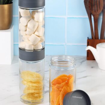CELLO Modustack Glassy Storage Jars For Kitchen Set of 3Best Amazon Deals CELLO Modustack Glassy Storage Jars For Kitchen Set of 3Best Amazon Deals