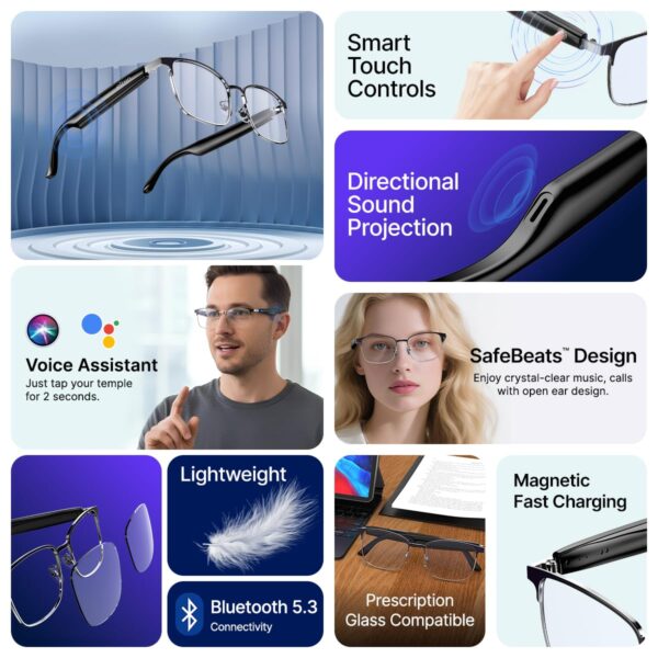 pTron Orbis Era Smart Glasses with Bluetooth V5.4, OpenBest Amazon Deals