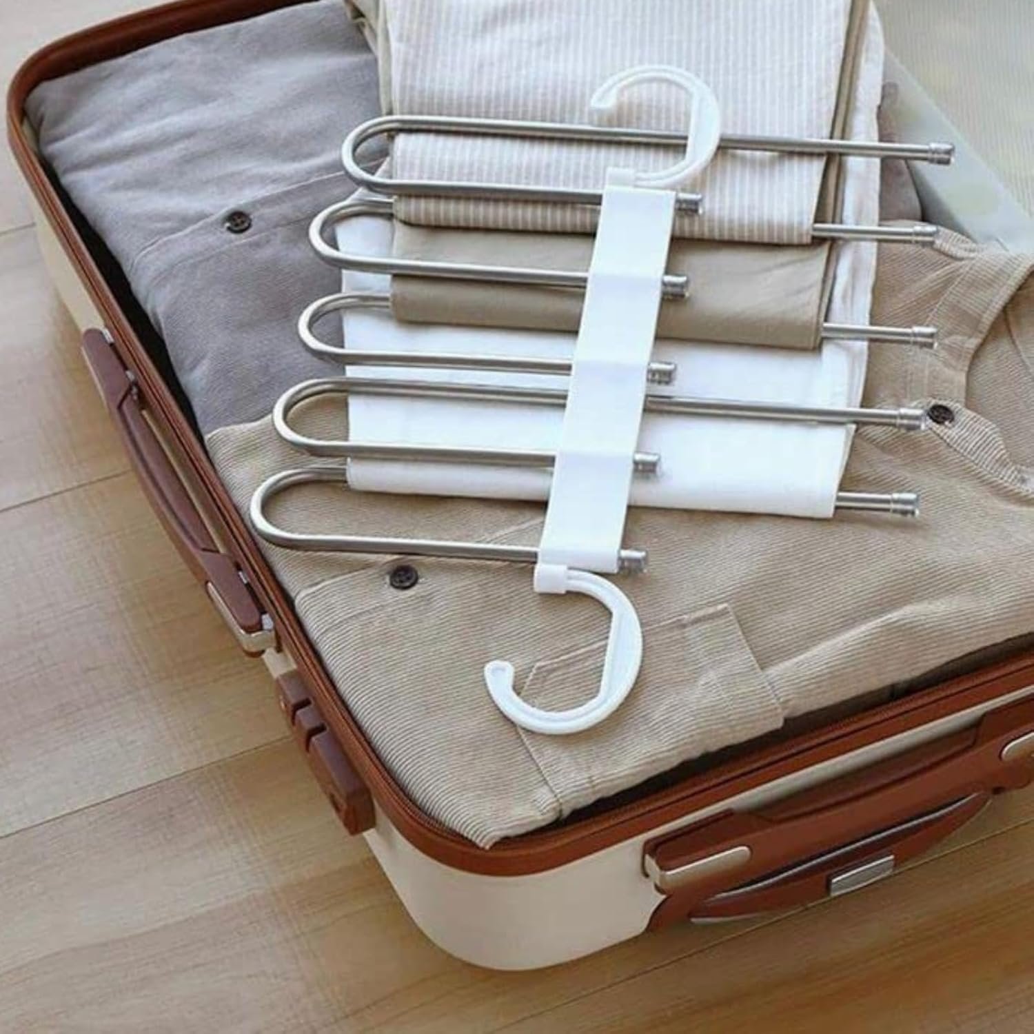 TASMAX 5-in-1 Multipurpose Pant Hangers for Wardrobe |Best Amazon Deals