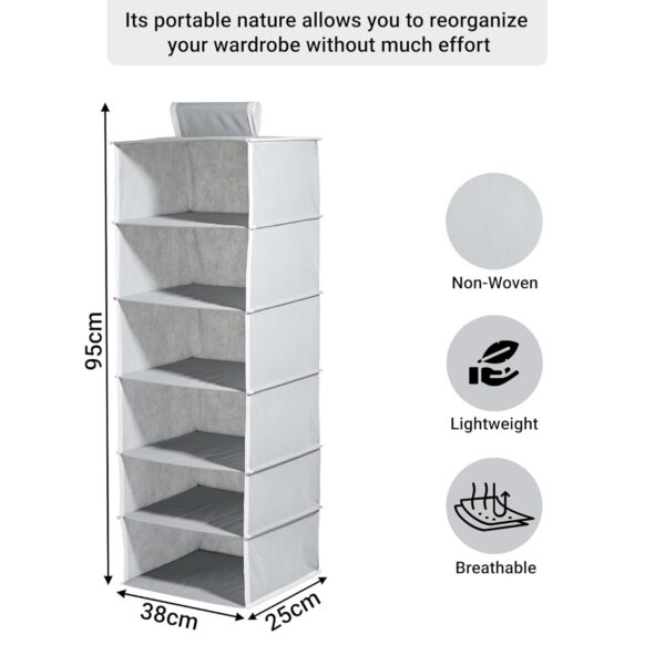 Kuber Industries 6-Shelf Foldable Hanging Organizer forBest Amazon Deals