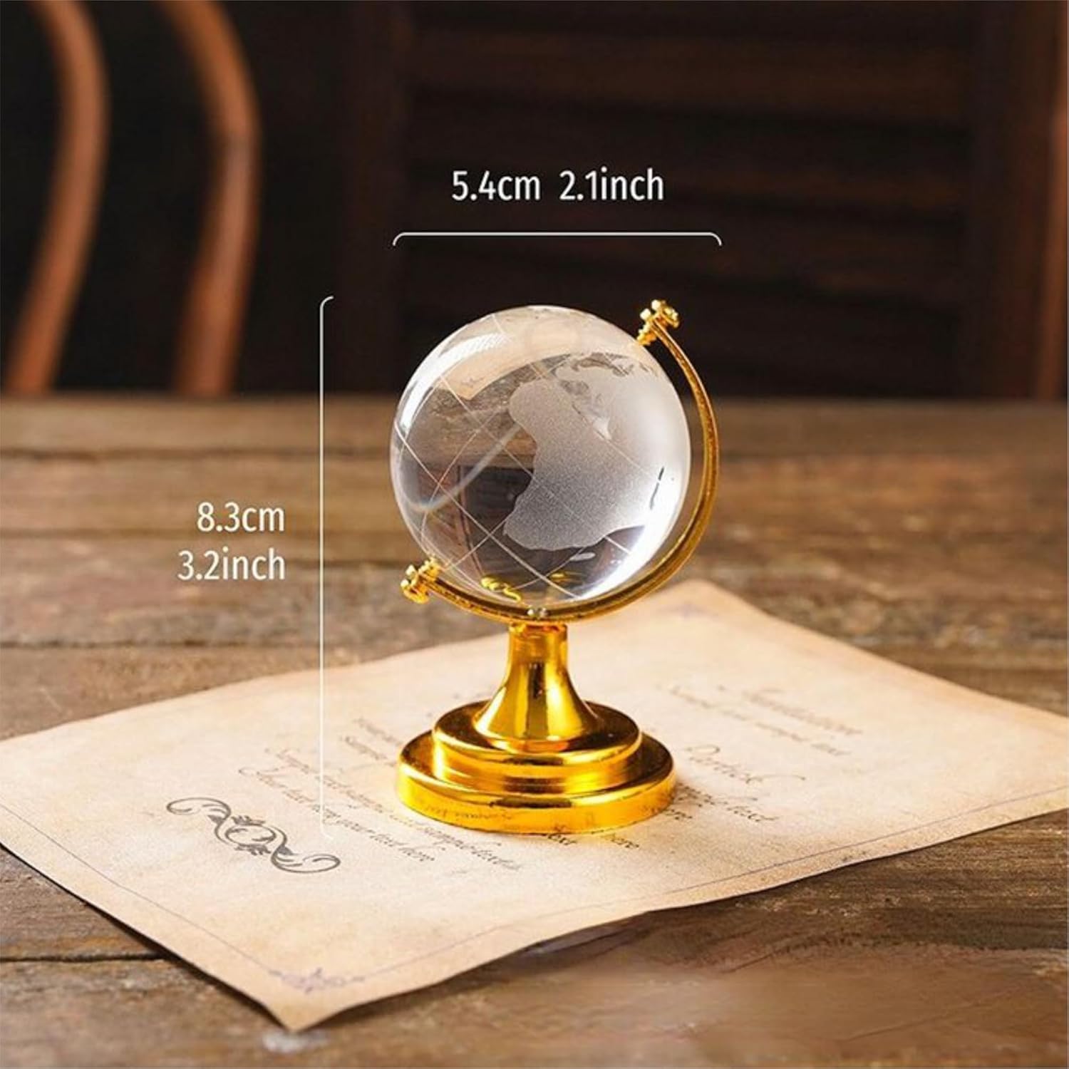 Crystal Glass Globe with Gold Stand forBest Amazon Deals