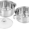Amazon Brand – Solimo Stainless Steel Steamer with GlassBest Amazon Deals