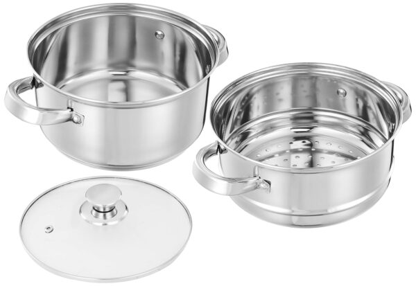 Amazon Brand – Solimo Stainless Steel Steamer with GlassBest Amazon Deals