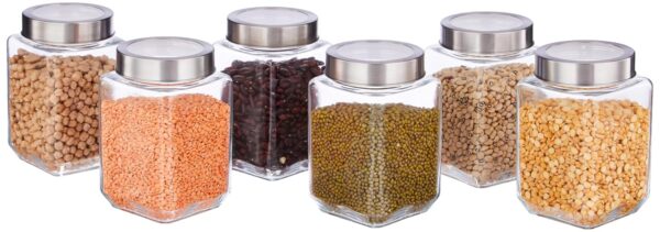 Amazon Brand - Solimo - Set of 6 Glass Jars - 650 ml -Best Amazon Deals Amazon Brand - Solimo - Set of 6 Glass Jars - 650 ml -Best Amazon Deals