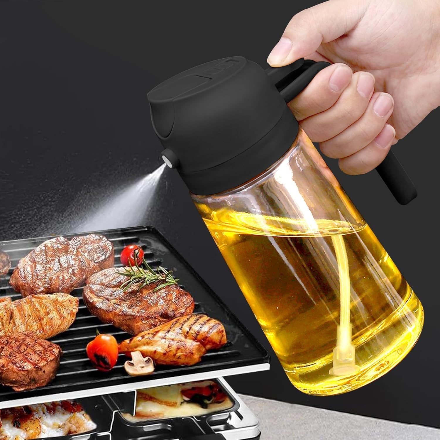 Misamo Enterprise Glass Oil Sprayer and Dispenser Bottle,Best Amazon Deals