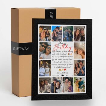 Personalised Photo Frame with 10 Custom Images & Text,Best Amazon Deals